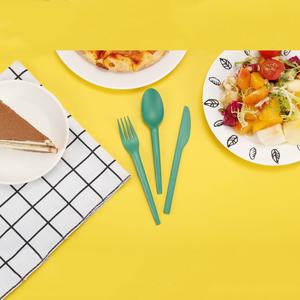 China Supplier Customized Print Logo <strong>Personalized</strong> Biodegradable Portable Utensils Flatware Cutlery Set With <strong>Fork</strong> Knife Spoon - Product Image 2