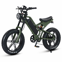 Vélo électrique rétro à gros pneus OEM 20 pouces, fabriqué en Chine, cadre en acier, logo personnalisé, batterie lithium 48V, vélo électrique