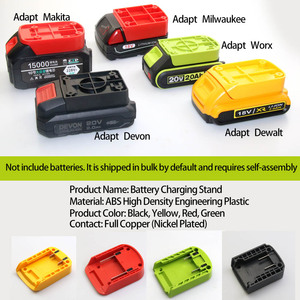 Đế chuyển đổi, đầu sạc, vỏ tự chế cho pin Lithium 18V Makita, DeWalt, <span class=keywords><strong>Worx</strong></span>, Milwaukee - Khớp nối tự chế - Product Image 3