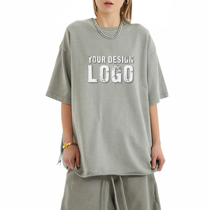 Camiseta de Hombre al por Mayor, Personalizada, Estilo Vintage, Lavada, Hombros Caídos, de Alta Calidad, Holgada, Deportiva, de Media Manga, Tallas Grandes - Product Image 6
