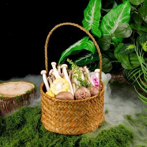 Mountain-style handmade rattan <b>basket</b>, similar to the "Three Steps Out of the Mountain" style. - Product Image 3