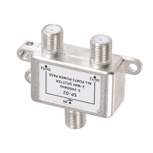 Superbat Divisor de TV de 2 vías 75 Ohm F Conector hembra para cable de satélite Sistema de TV HD <span class=keywords><strong>Antena</strong></span> Amplificador Módem de Internet - Product Image 4
