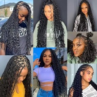 Cheveux humains vierges indiens en vrac pour tresses bohèmes, ondulations lâches, double trame machine, cuticules alignées, double tirage, livraison gratuite