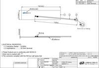 Antenne FPC intégrée ultra-mince personnalisée, câble coaxial de 1,13 mm, adhésif 3M, 868 MHz, 915 MHz, LoRa, antenne FPC flexible interne
