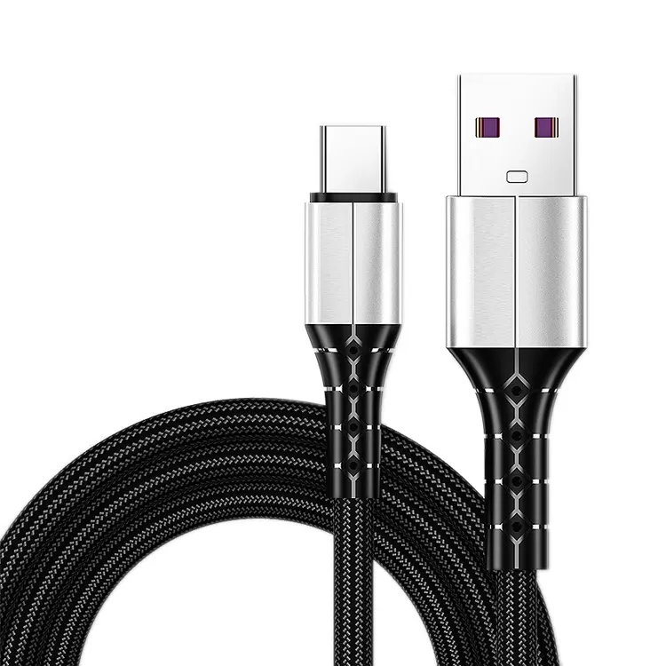 Good Quality Factory Direct Sales Braided Usb C Cable Type C Charging Usb C Fast Charger Data Cable Black