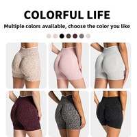 Shorts de yoga pour femmes à imprimé léopard, très extensibles, confortables, taille haute, effet fesses galbées, respirants, pour la gym et le quotidien
