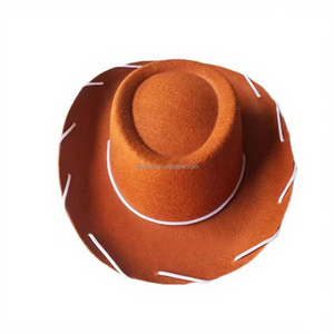 Chapeau de <span class=keywords><strong>cowboy</strong></span> occidental à large bord pour enfants, chapeau en feutre pour enfants, voyage, fête, pêche, sport, décontracté, Noël - Product Image 2