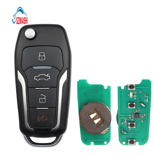 SZMAISHI 4 Buttons Flip Remote Car Key 315MHz 4D63 Chip CWTWB1U331 for F-ord Auto Vehicle Transponder Key with FO38 Blank Blade