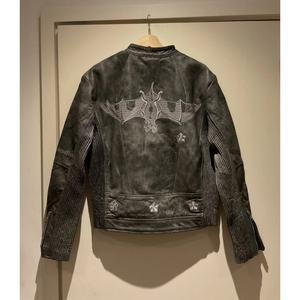 Chaqueta de PU Vintage Personalizada para Hombre, Estilo Motociclista Hip-hop Urbano, Tendencia Punk Y2K - Product Image 3