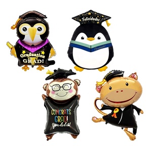 Félicitations pour la cérémonie des diplômes Ballons en <span class=keywords><strong>film</strong></span> aluminium Ballons hélium pour la remise des diplômes Owl Master Mylar Retour à l'école Fournitures de fête - Product Image 4