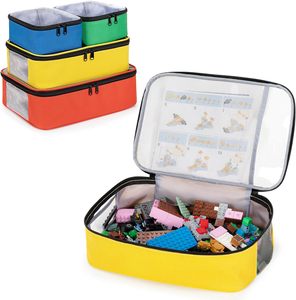 Sac organisateur de stockage de jouets compatible avec les briques <span class=keywords><strong>Lego</strong></span>, étui organisateur de voyage pour blocs de construction, sac de rangement de jouets blocs - Product Image 1