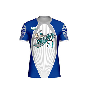 Hete Aanbieding Heren Softbal Jersey Op Maat Logo Hittetransferdruk Baseball O-hals Softbal Shirts 100% Polyester Ademend - Product Image 2