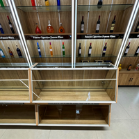 Étagère de présentation de cigarettes haut de gamme, sur mesure pour supermarché, étagères commerciales de vente au détail, vitrine