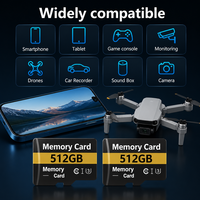 Carte SD 64 Go, carte TF 256 Go pour caméras 4K, caméras de sécurité, carte mémoire ultra-rapide U3 V30 pour vidéo 4K