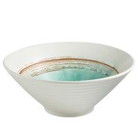 Grand bol conique en céramique japonaise moderne pour ramen et soupes – Ensemble de vaisselle de gros pour fêtes, incluant un bol créatif en forme de trompette