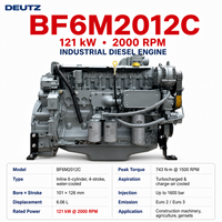 Prix usine Moteur diesel Deutz BF6M2012C BF6M2012 121 kW 2100 tr/min 6,06 L pour niveleuse, rouleau compresseur, chargeuse