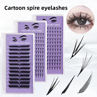 Expédition Rapide Vente en Gros Cils Individuels en Touffes Naturelles Extensions de Cils Segmentées Style Manga Fourniture en Gros pour Fêtes
