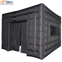Conception personnalisée, tente chapiteau gonflable noir pour discothèque, tente gonflable de fête pour événements