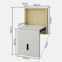WELLTOP Tabouret à chaussures mural multifonctionnel, gain de place, pliable, WT-B08, meubles de maison