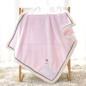 100% poliéster 2 capas invierno grueso cálido franela polar Sherpa tejido patrón de dibujos animados Manta - Product Image 2