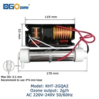 Générateur d'ozone à tube de quartz 1G/2G/3G Ozoniseur pour purifier l'air et l'eau O3 Spa Aquarium purificateur d'eau pour la maison DGOzone