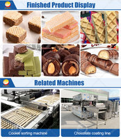 Machine entièrement automatique pour la fabrication de gaufrettes au chocolat, ligne de production de biscuits et gaufrettes, usine