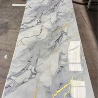 Panneau mural en PVC brillant effet marbre, imperméable, ignifuge, décoratif pour intérieur de bureau, hôtel, villa.
