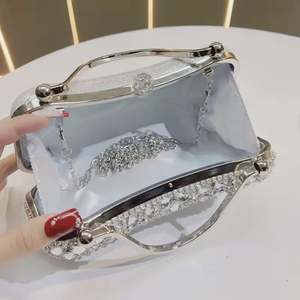 Bolso de Noche con Diamantes de Nuevo Estilo, Bolso de Fiesta Redondo con Diamantes para Damas, Bolsos de Mano para Mujer - Product Image 5