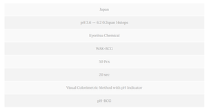Réactif de mesure du pH KYORITSU WAK-BCG PACKTEST, 50 unités - Product Image 3
