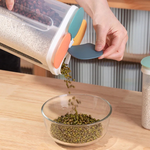 Boîte de rangement pour la cuisine Récipients de stockage des aliments Réservoir de stockage de grains en plastique scellé étanche à l'humidité avec couvercle Conteneur Articles de cuisine - Product Image 5