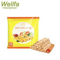 Samosas Empanada imprimés personnalisés poisson frit fruits de mer légumes tortillas emballage thermoscellé pâtisserie congelée rouleau de printemps sac alimentaire