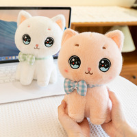 Peluche en forme de chat mignon avec nœud, jouet en peluche, vente en gros, machine à griffes, machine à pièces d'arcade