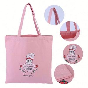 Custom Logo <b>Printed</b> Recyclable Plain Cotton Canvas Shopping Tote Bag - Product Image 4