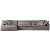 Meubles de salon, canapé en cuir véritable confortable, canapé sectionnel, canapé moelleux, artisanal, en bois, pour hôtel, bureau, club