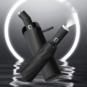 Paraguas Reflejante de Lujo con Luz LED de Apertura Automática QX, Mango de Plástico, Regalos Empresariales, Estructura de Acero, Apertura Automática - Product Image 1