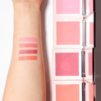 Palette de fard à joues individuelle personnalisée 8 teintes, fini mat et scintillant, avec miroir, portable, rose, carrée, pour maquillage