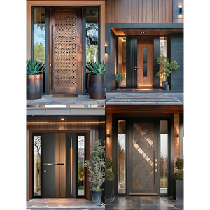 Portes pivotantes <span class=keywords><strong>d</strong></span>'<span class=keywords><strong>entrée</strong></span> en aluminium de luxe modernes de qualité supérieure pour maisons, villas, portail principal - Product Image 2
