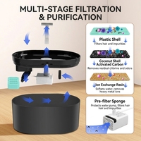 Dispensador Automático de Agua para Mascotas, Capacidad de 2.2L, Recargable, Fácil de Instalar, Sistema de Filtración Multietapa, Agua Potable Segura