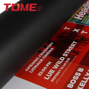 Groothandel 400G 12Oz Black Back Banner Voor Reclame Promotie Afdrukken Pvc Flex Banner Lona Rolls Materialen