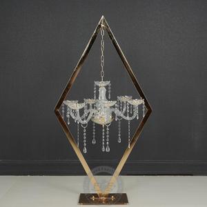 LANJO Porte-bougie en métal de luxe avec diamants, style européen, décoration de table romantique pour mariage, accessoires de mariage - Product Image 5