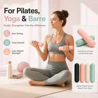 Haltères en silicone pour hommes et femmes, poignée droite, poids libre, exercices à domicile, Pilates, fitness, entraînement de force des poignets