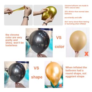 China fabriek groothandel ballon feest metallic globos chroom latex ballonnen voor verjaardag decoraties - Product Image 3