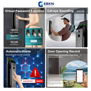 Cerradura Inteligente con Reconocimiento Facial 3D, <span class=keywords><strong>Control</strong></span> Remoto Tuya, Cerradura Digital con Huella Dactilar y Wifi para Puerta con Cámara - Product Image 3