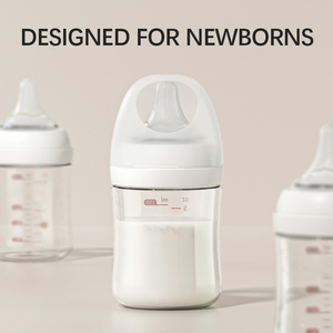 Biberón de Leche de Imitación <span class=keywords><strong>para</strong></span> Bebé, Biberón de Vidrio No Tóxico, Antihinchazón, 80ml, 160ml, 240ml, 0-6 Bebés Recién Nacidos - Product Image 3
