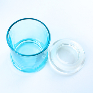 Venta caliente tarro de vela de vidrio transparente redondo 220ml 360ml tarros de vela de Danubio transparentes de lujo con tapas planas tarro de vidrio sellable - Product Image 6
