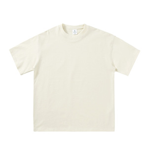 T-shirt décontracté surdimensionné en coton pour <span class=keywords><strong>homme</strong></span>, 100 % coton tricoté 300 g/m², col rond, manches courtes, impression sérigraphique, <span class=keywords><strong>surchemise</strong></span> vierge - Product Image 5