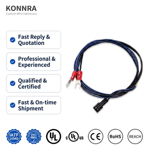 Kustom SMP 2.5mm Pitch tipe U adaptor 22AWG PVC/nilon terisolasi komputer sepeda motor elektronik menggunakan kawat Harness - Product Image 1