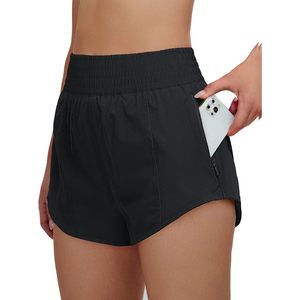 FOXA Short de sport taille haute pour femme, séchage rapide, avec poche, pour la course et l'entraînement en salle de sport - Product Image 1