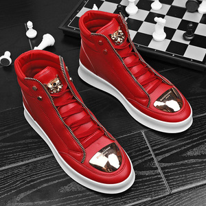 Zapatillas de running casuales de moda para hombre y <span class=keywords><strong>niño</strong></span>, estilo universitario, para exteriores, de caña alta, con suela gruesa y aumento de altura, de una sola pieza. - Product Image 3