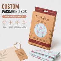 Boîte d'emballage en carton pliable personnalisée, économique et écologique, avec fenêtre découpée et languette de suspension, pour foulards, serviettes et vêtements